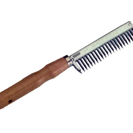 ウッドハンドルアルミ櫛