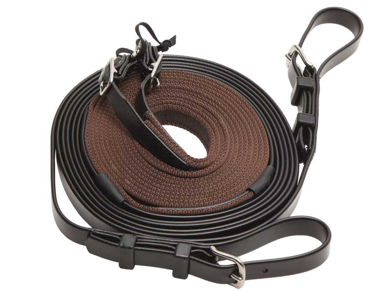 zilco馬車ハーネス手綱Sグリップ黒茶
