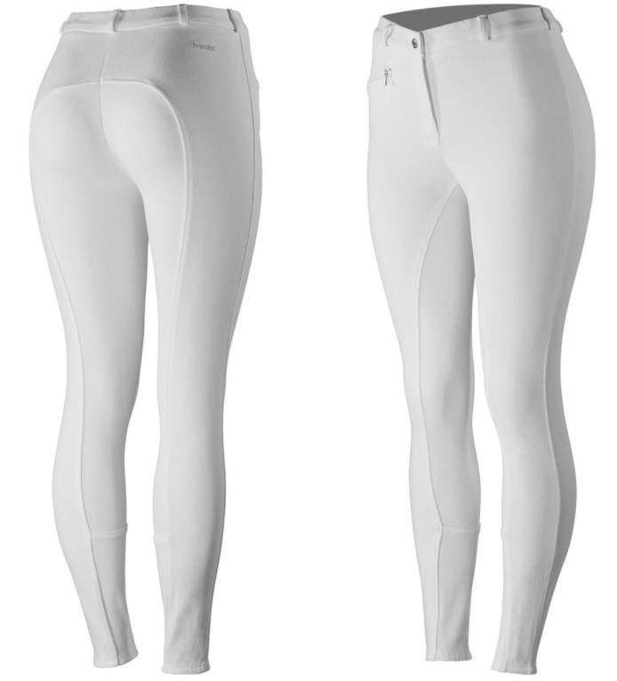 horze婦人アクティブ・シリコンフルシートブリーチ白