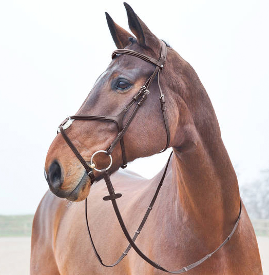 horzeプレスコット・クロス鼻革頭絡