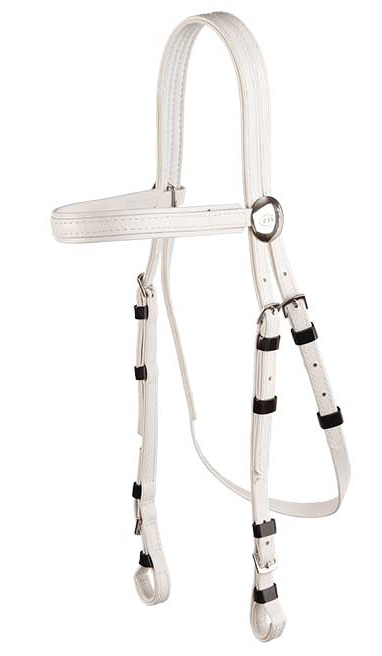 Zilco軽量白パット・レースブライドル白