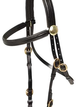 Zilcoブラス金具レースブライドル黒