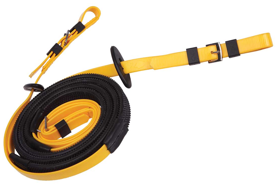 Zilcoレース用16mmスモールピンプルゴム手綱145㎝黄色