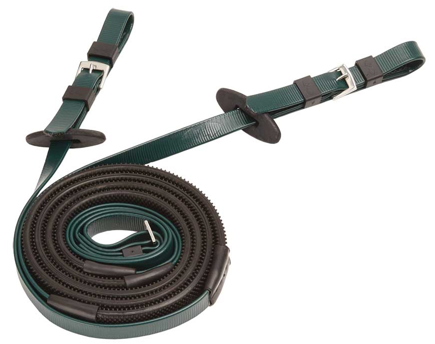 Zilcoレース用16mmスモールピンプルゴム手綱145㎝ダークグリーン