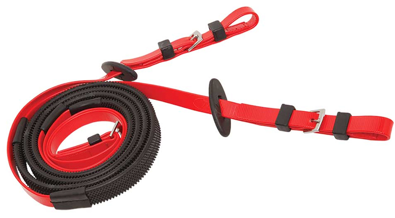 Zilcoレース用16mmスモールピンプルゴム手綱145㎝赤