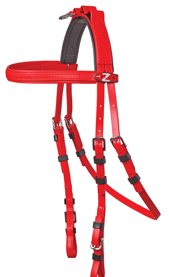 Zilcoハーネス/繋駕用頭絡赤