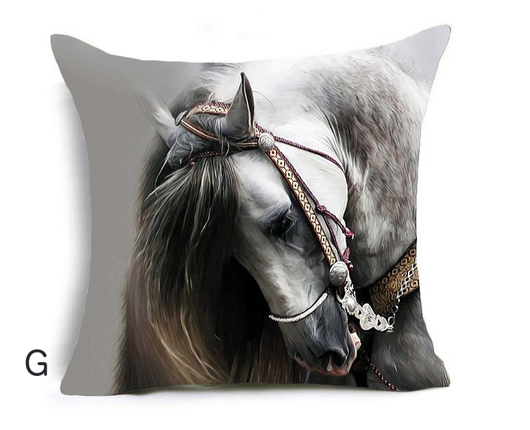 ホースプリントクッション (ポリエステル)