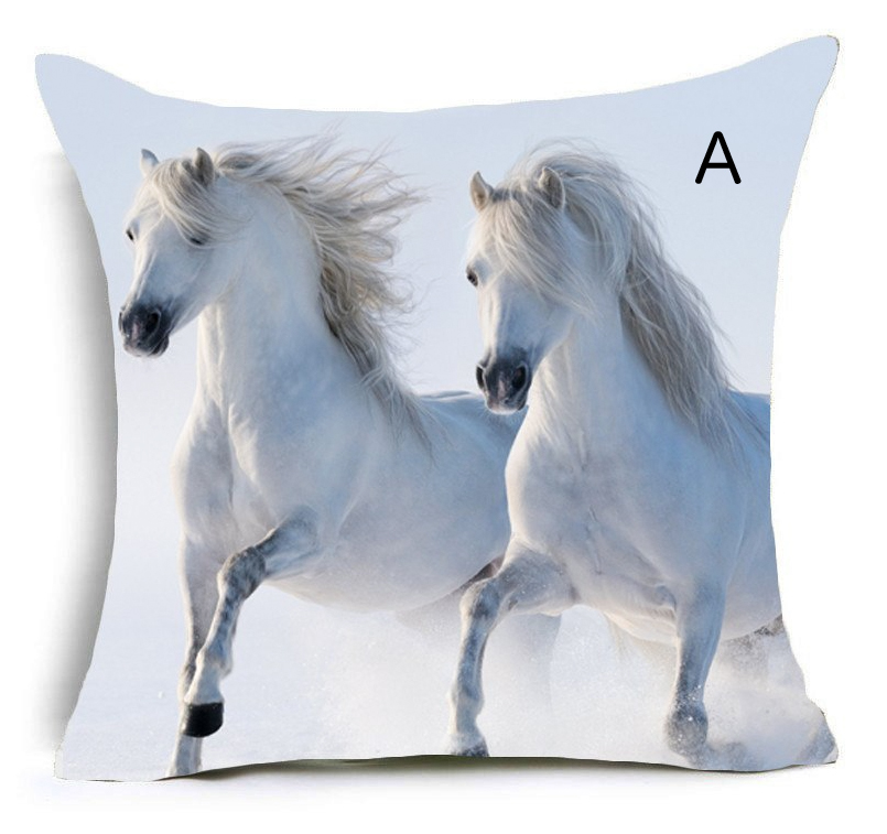 ホースプリントクッション (ポリエステル)