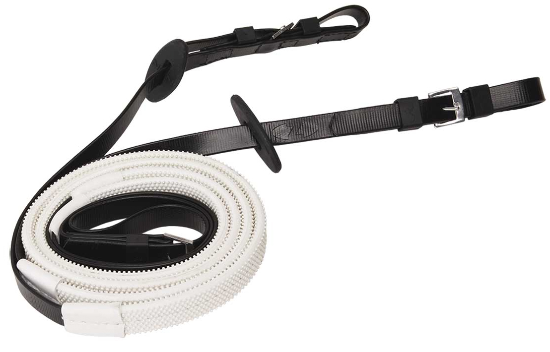 Zilcoレース用16mmスモールピンプルゴム手綱145㎝ (白グリップ)