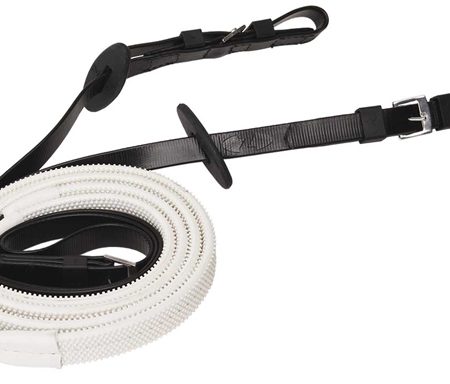 Zilcoレース用16mmスモールピンプルゴム手綱145㎝ （白グリップ）