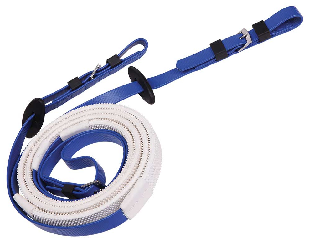 Zilcoレース用16mmスモールピンプルゴム手綱145㎝ (白グリップ)