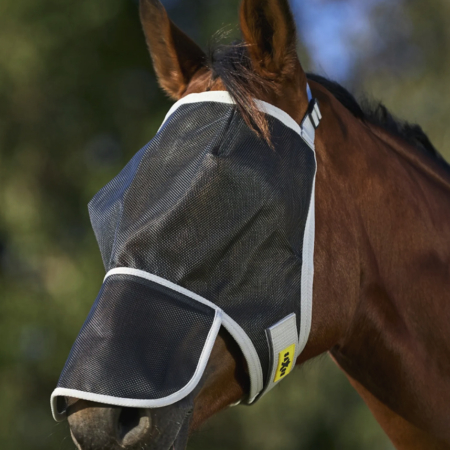 Saxon鼻カバー付きメッシュフライマスク