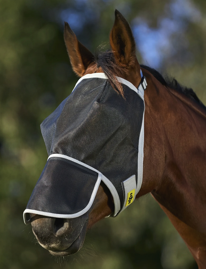 Saxon鼻カバー付きメッシュフライマスク