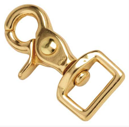 Zilcoスクウェアアイ・真鍮製レーンスナップ19mm